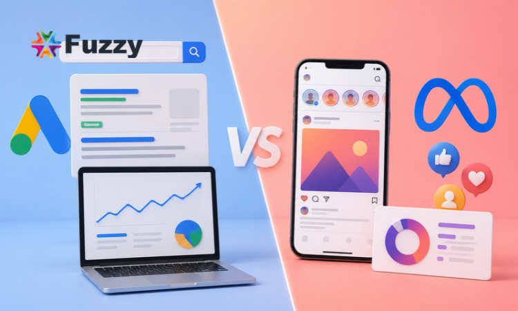 Perbandingan Google Ads dan Meta - Fuzzy Community